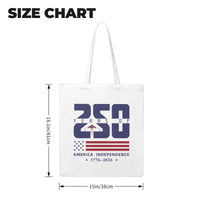 Rush Order - America 250 12 oz Canvas Tote Bag- 250 years