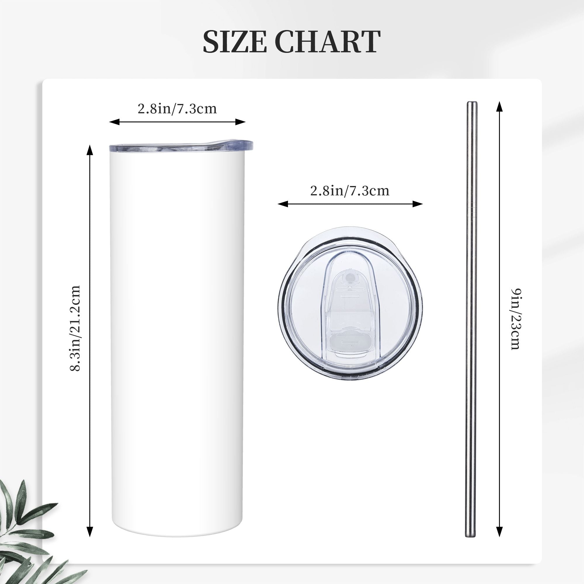 Rush Order - 20oz Stainless Steel Straw Tumbler