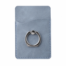 PU card holder with metal ring phone stand