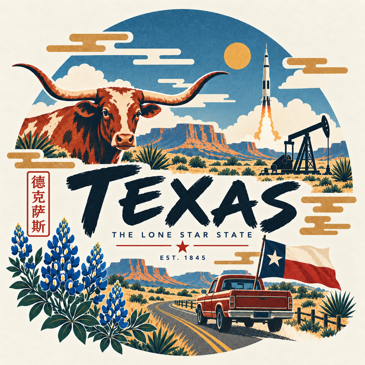 Illusion x American Hometowns-50 States Collection: Texas T-Shirt