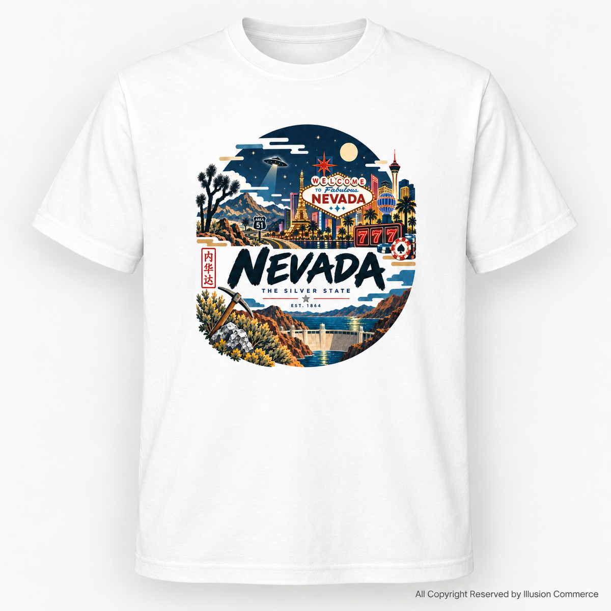 Illusion x American Hometowns-50 States Collection: Nevada T-Shirt