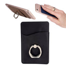 PU card holder with metal ring phone stand