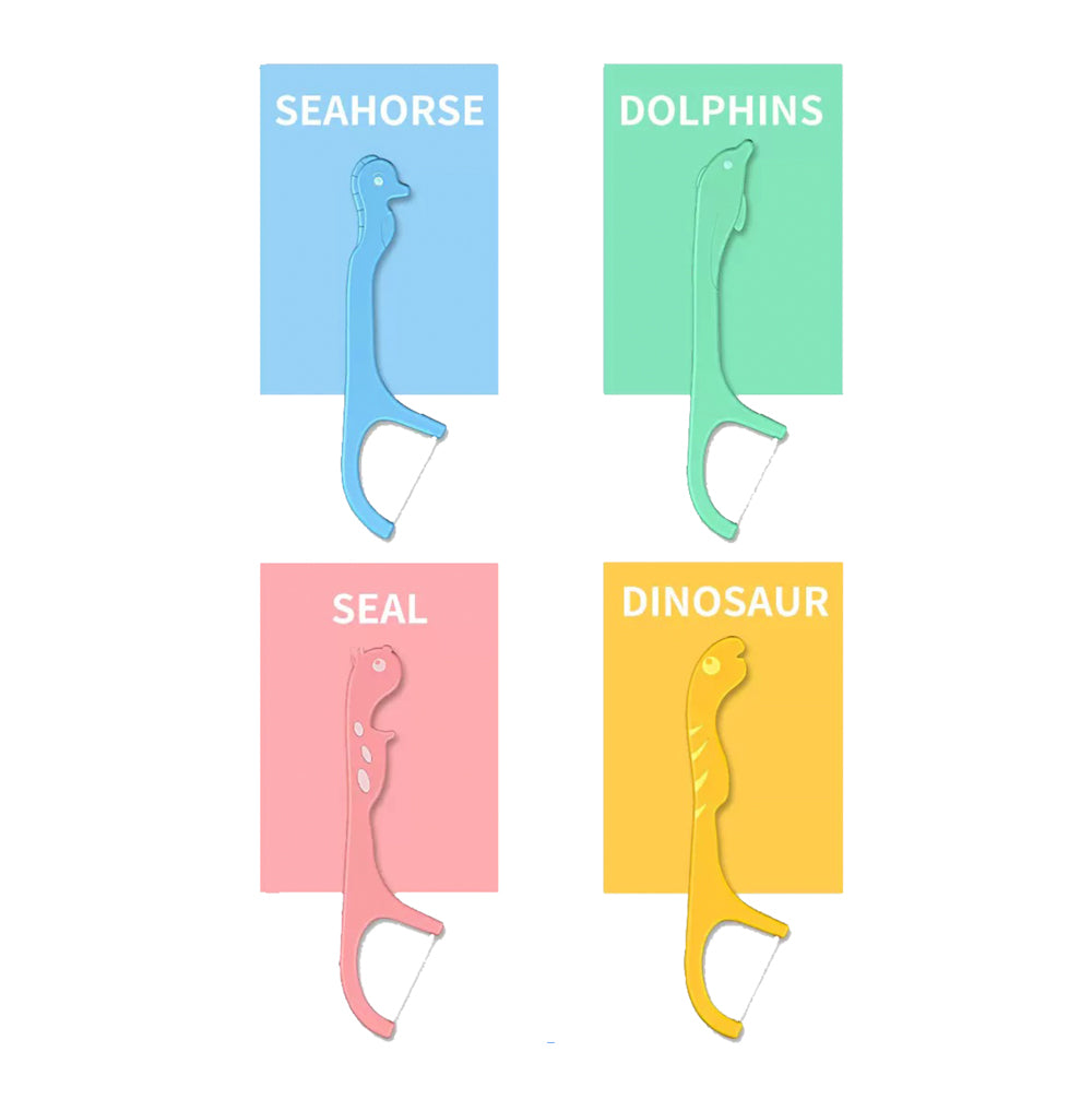 Press-to-Dispense Kids Flossers Set