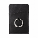 PU card holder with metal ring phone stand