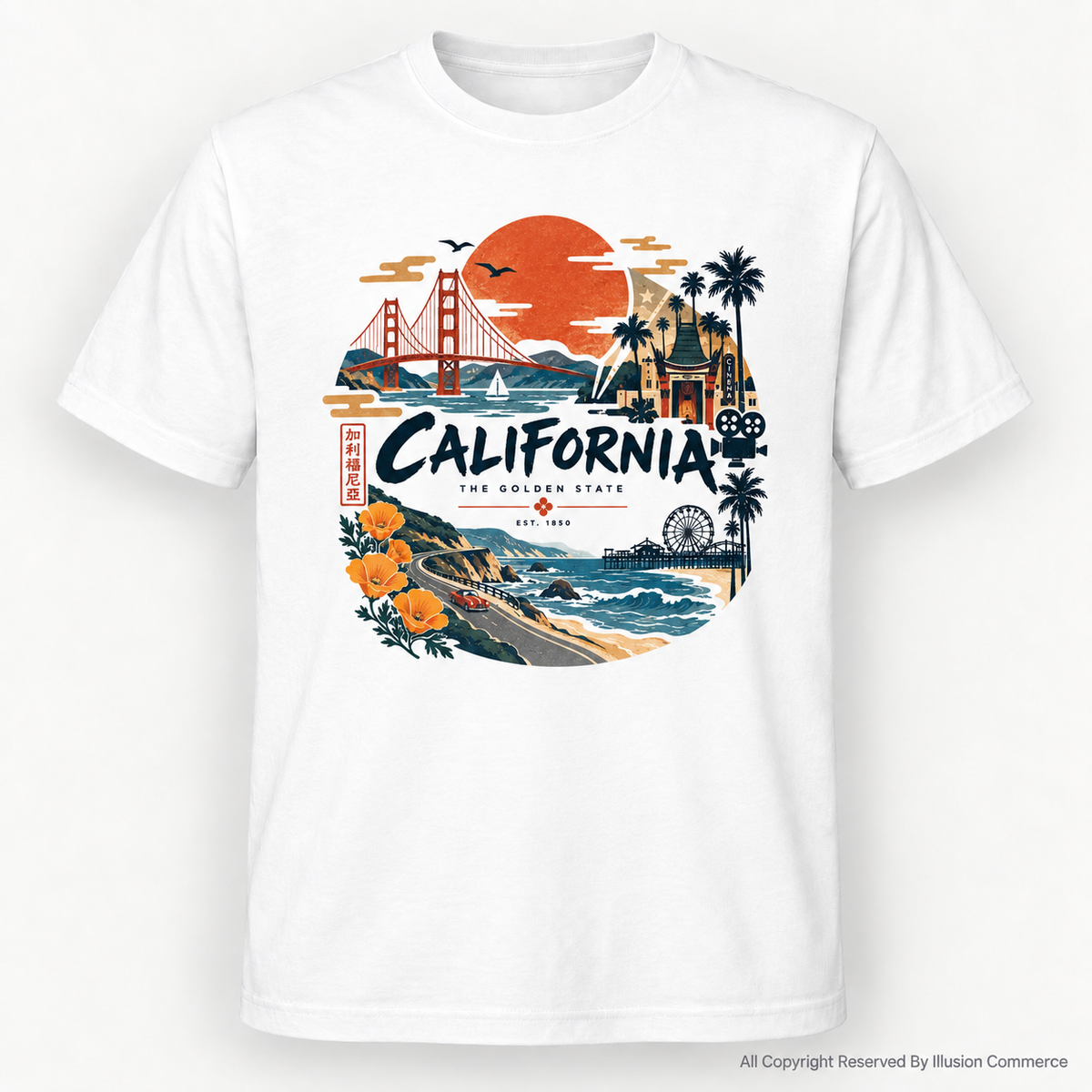 Illusion x American Hometowns-50 States Collection: California T-Shirt
