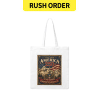 Rush Order - America 250 12 oz Canvas Tote Bag - Mount Rushmore